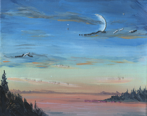 Beaded Sunset - Original Painting