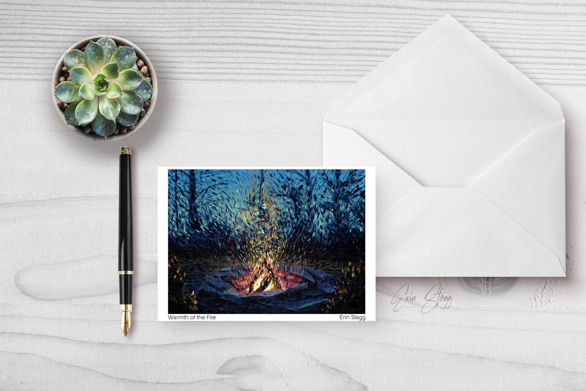 Warmth of the Fire - Greeting Cards