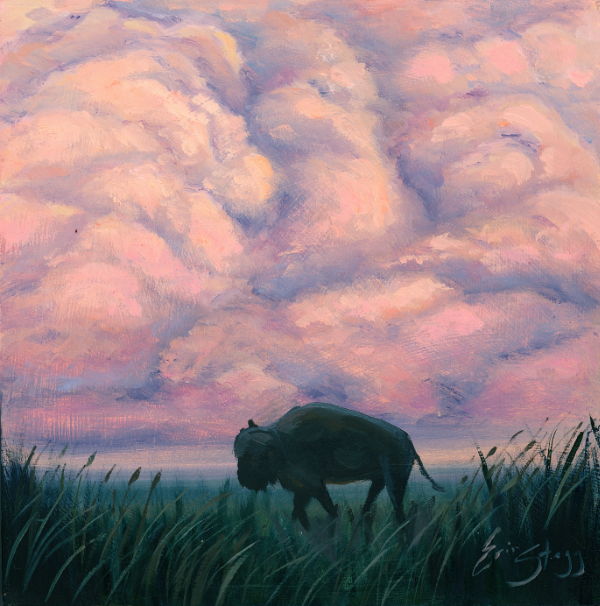 Bison Sunset - Original Painting