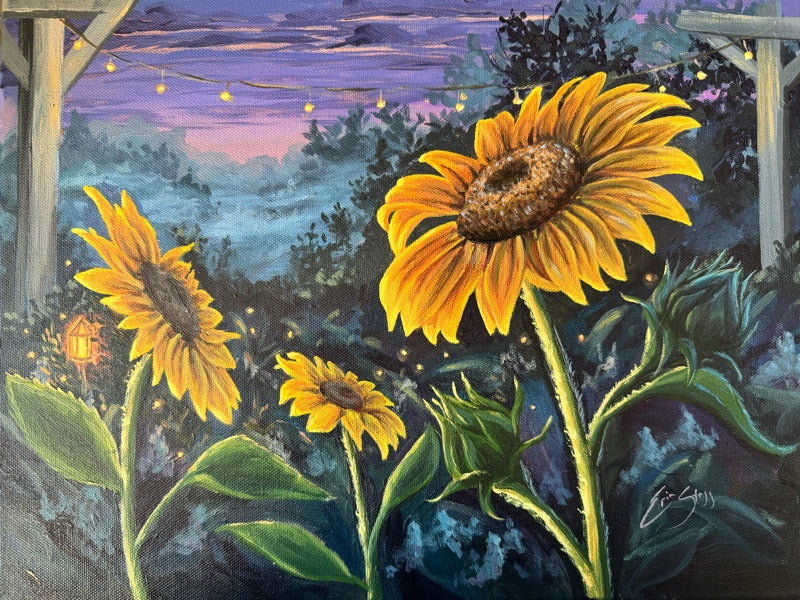 Late Summer Sunflowers - Original Painting