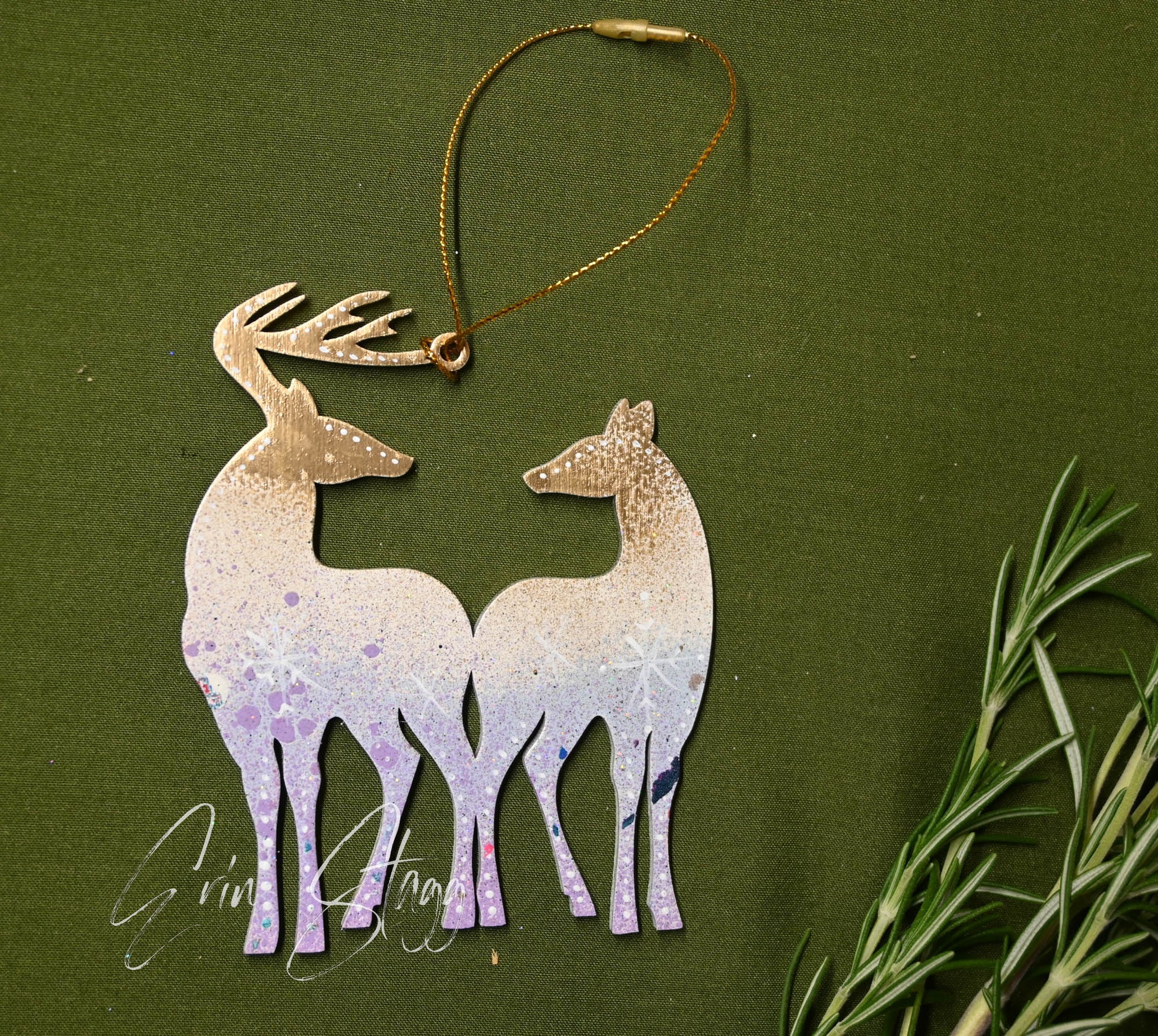 Buck and Doe Ornaments 2024