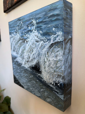 Sparkling Silver Wave - Original Painting