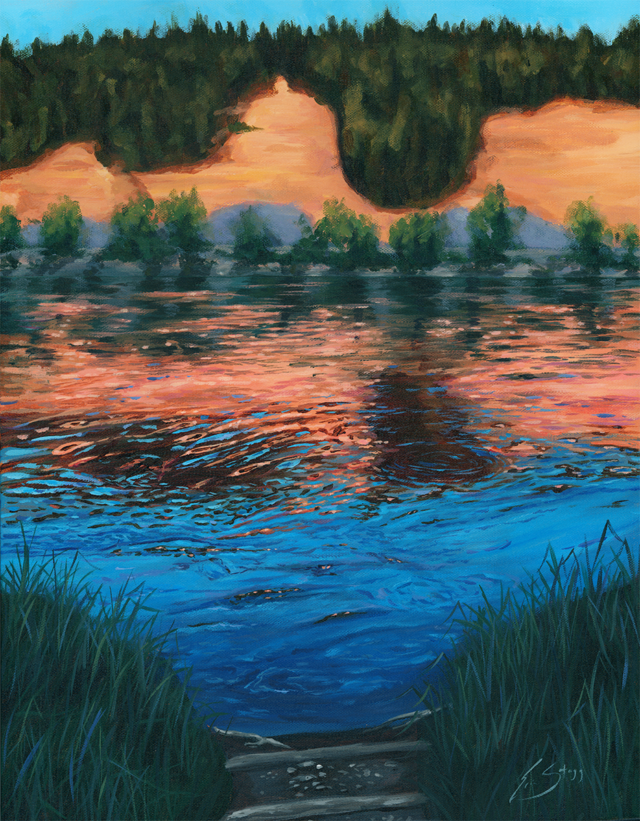 Reflected In the Water - cikâstepekisin - Original Painting