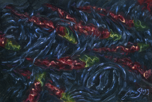 Salmon Run 2 study - Original Painting