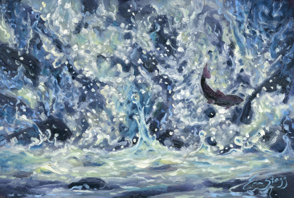 Salmon Run Study - Original Painting