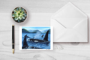 Orca Family - Greeting Cards