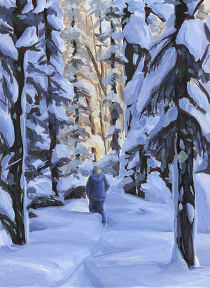 Snowshoeing Through the Pines - Giclée