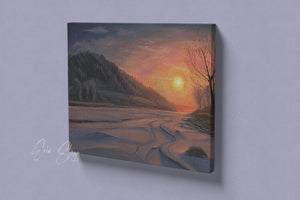 Sunset on the Fraser - Canvas Print