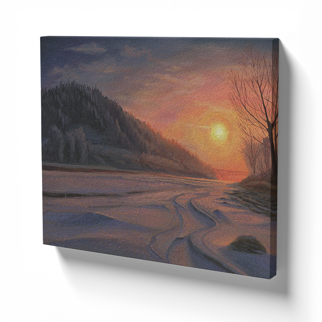 Sunset on the Fraser - Canvas Print