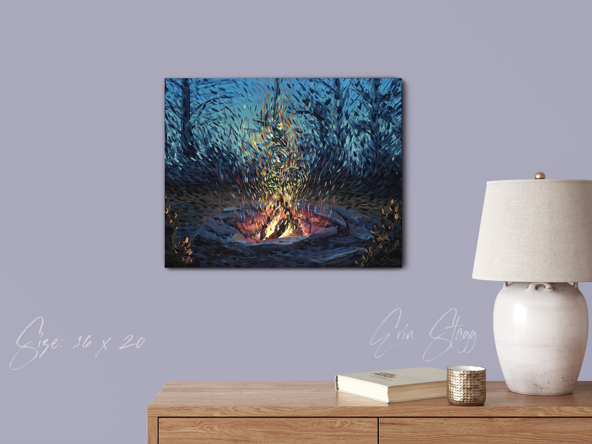 Warmth of the Fire - Metal Print