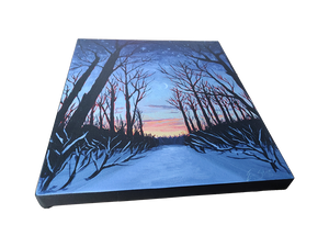 Winter Among the Cottonwoods - Canvas Print