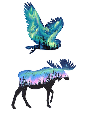 Weatherproof Aurora Animal Stickers